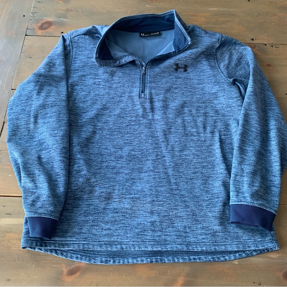 Under Armour 1/4 Zip Coldgear Pullover Size XL(Loose) Blue
